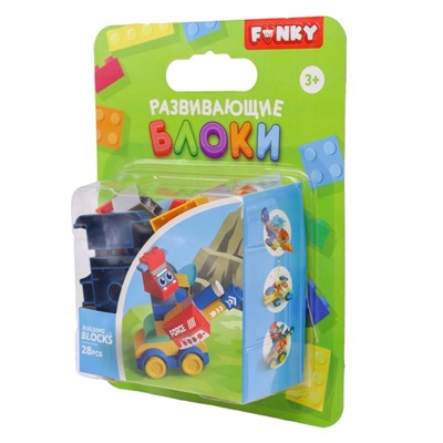 Конструктор детский Funky Toys «Робот», с крупными блоками, 28 деталей