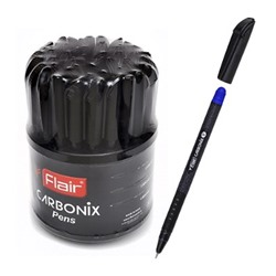 Ручка шар. FLAIR "CARBONIX V" синяя (F-1362) 0.7мм, карбоновый корпус, длина линии 5км