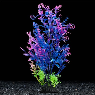 Растение искусственное аквариумное, 6 х 24 см, фиолетовое
