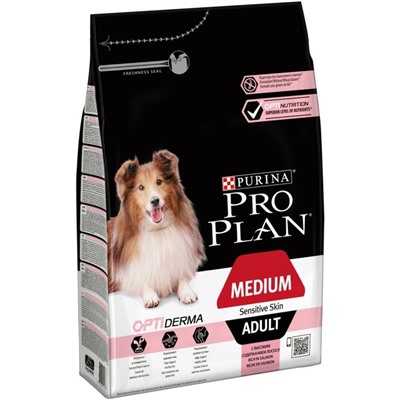 Сухой корм PRO PLAN для собак с чувствительной кожей, лосось/рис, 3 кг
