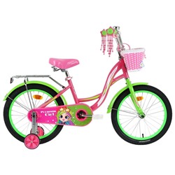 Велосипед 18" Graffiti Premium Girl, цвет розовый/зеленый