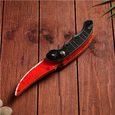 Сувенир деревянный "Ножик автоматический раскладной" красный