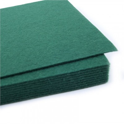 Фетр листовой жесткий IDEAL 1 мм 20х30 см FLT-H1 упаковка 10 листов цвет 667 т-зеленый