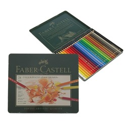 Карандаши художественные цветные Faber-Castell Polychromos® 24 цвета, в металлической коробке