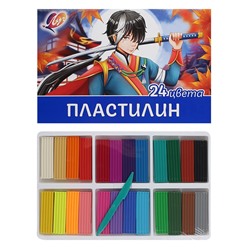 Пластилин ЛУЧ "Аниме" 24цв. 480гр. стек (33С2212-08)