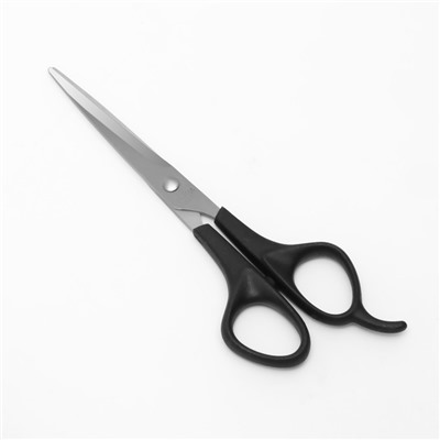 Ножницы парикмахерские с упором, лезвие — 6 см, цвет чёрный/серебряный