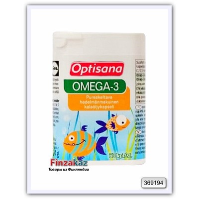 Фруктовые жевательные капсулы Optisana Omega-3 30 шт