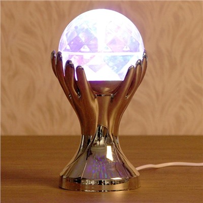 Ночник диско-шар "Шар в руках" LED МИКС 18,5х10х9 см