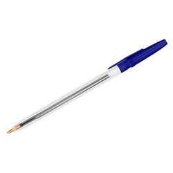 Ручка шар. СТАММ "Оптима" (РШ-30386) синяя 1мм, на масляной основе, пастельный полупрозрачный корпус в ассорт.