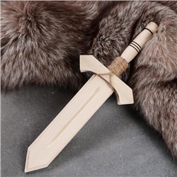 Сувенирное деревянное оружие "Меч воина", 35 см, массив бука