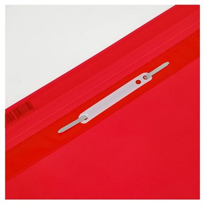Скоросшиватель пластиковый А4 СТАММ, 120мкм, красный (MM-30707) с прозр. верхом