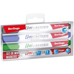 Набор маркеров для доски BERLINGO "Uniline WB300" 4цв., 3мм (BMc_30509)