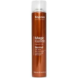 Лак для волос Kapous Magic Keratin, нормальная фиксация, с кератином, 500 мл