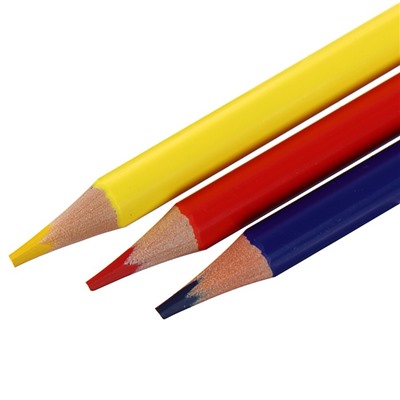 Карандаши цветные 6 цветов Funcolor, пластиковые, трёхгранные, в картонной коробке, микс