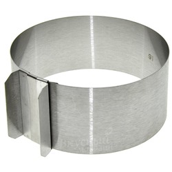 Раздвижная форма для выпечки Кольцо-трансформер 16-30 см., высота 8,5 см. Мультидом AN8-25