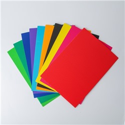 Набор цветного картона "Гофрированный" 10 листов 10 цветов, 250 г/м2, 21х29,7 см