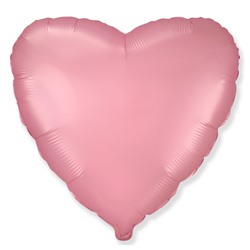 Шар фольгированный - сердце "Пастель. Pink" 18", 45см розовый (6070052) в инд. пакете