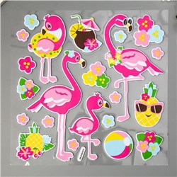 Наклейка EVA "Фламинго" 41х33 см