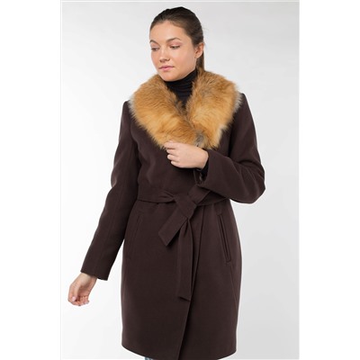02-2952 Пальто женское утепленное (пояс)