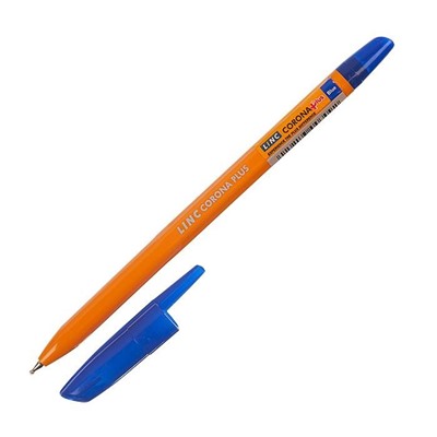 Ручка шар. LINC "Corona plus" (3002N/Y, 109216) синяя, 0.7мм, оранжевый корпус