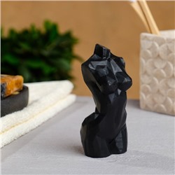 Фигурное мыло "Торс женский хрусталь" черное, 115г