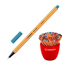 Ручка капиллярная, Stabilo Point 88, 0.4 мм, жёлто-белый корпус, 20 цветов, керамический дисплей, цена за 1 штуку