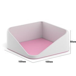 Подставка для бумажного блока ErichKrause "Forte. Pastel" (55972) пласт., бело-розовая