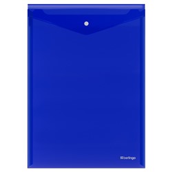 Папка с кнопкой А4 вертикальная Berlingo "No Secret" синяя (EFb_04002) 200 мкм