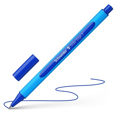 Ручка шар. Schneider "Slider Edge F" (152003) синяя, 0.8мм., трехгранная, голубой корпус