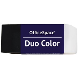 Ластик OfficeSpace "Duo Color" (ER_45453) прямоугольный, ЕСО-ПВХ, 59*21*10мм
