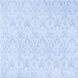 Ткань на отрез бязь плательная 150 см 402/3 Дамаск цвет голубой