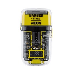 Dewal Шейвер для проработки контуров и бороды / Barber Style Neon Yellow, аккум,, 7000 об\мин. 2 бр.гол