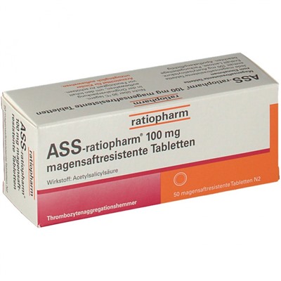 ASS-ratiopharm (Асс-ратиофарм) 100 mg 50 шт