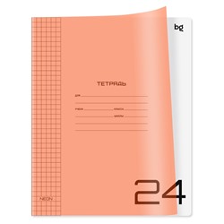 Тетрадь 24л. BG клетка "UniTone. Neon. Оранжевая" (Т5ск24_пл 12450) пластиковая обложка