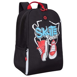 Рюкзак GRIZZLY "Skate board" (RB-351-7) 38*29*16см, цвет черно-красный, жесткая спинка