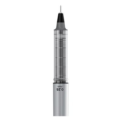 Ручка капиллярная Berlingo "Precision #01" черная 0.25мм (CK_50010) серебристый корпус
