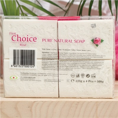 Набор мыла First Choice, роза, 4 шт., 125 г
