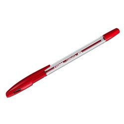 Ручка шар. СТАММ "Орбита 150" (РШ-31671) красная 0.7мм, на масляной основе, прозрачный корпус