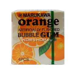 Жевательная резинка Marukawa (4 шариков) с апельсиновым вкусом, Япония, 5,4 г