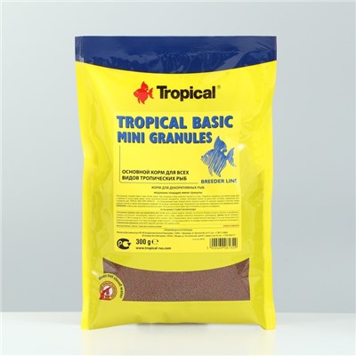 Корм Tropical Basic Mini Granules для рыб, тонущие гранулы, 300 г