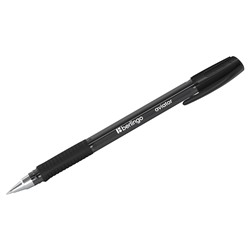 Ручка шар. Berlingo "Aviator" (CBp_07508) на масляной основе, черная, 0.7мм, черный трехгранный корпус