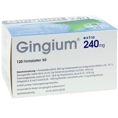 Gingium (Гингиум) extra 240 mg 120 шт