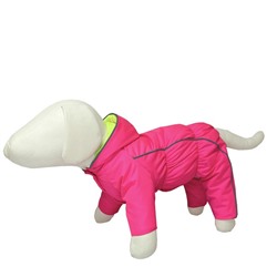Комбинезон для собак (сука) на синтепоне, размер 25, неон/розовый