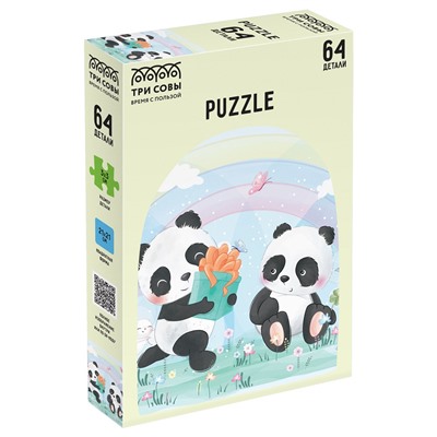 Puzzle ТРИ СОВЫ   64 элемента "Сюрприз для панды" (ПК64_54543)