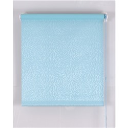 Рулонная штора Blackout, размер 40х160 см, имитация жаккарда «подсолнух», цвет голубой