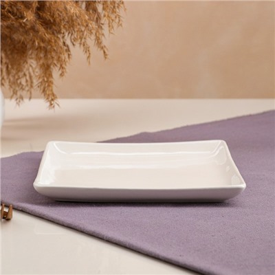 Тарелка "Квадрат", плоская, для суши, керамика, 19 см