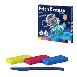 Пластилин ErichKrause Kids "Space Animals" 10цв. 180гр. стек (61331)