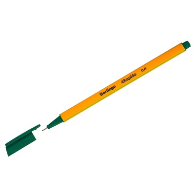 Ручка капиллярная Berlingo "Rapido" зеленая 0.4мм (CK_40103) трехгранный корпус