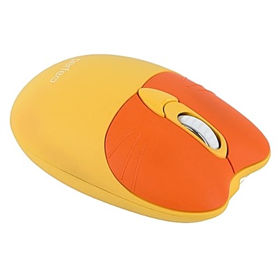 Мышь беспроводная Perfeo "Kitty" желтая, USB (PF_B3404)