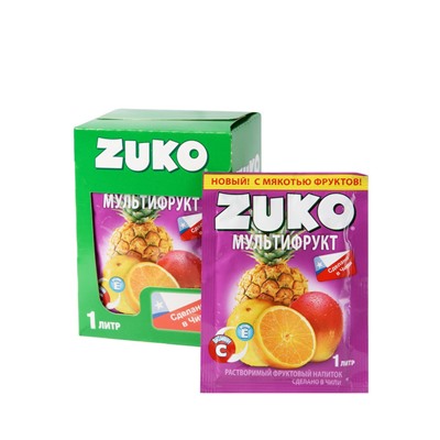 Zuko / Растворимый напиток мультифрукт ZUKO12 г